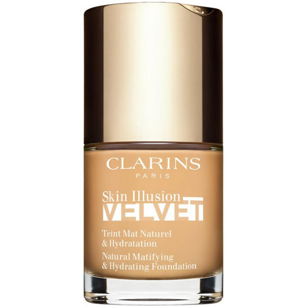 Clarins, Skin Illusion Velvet Foundation, Matte, Υγρό Foundation, 105.5W, 30 ml