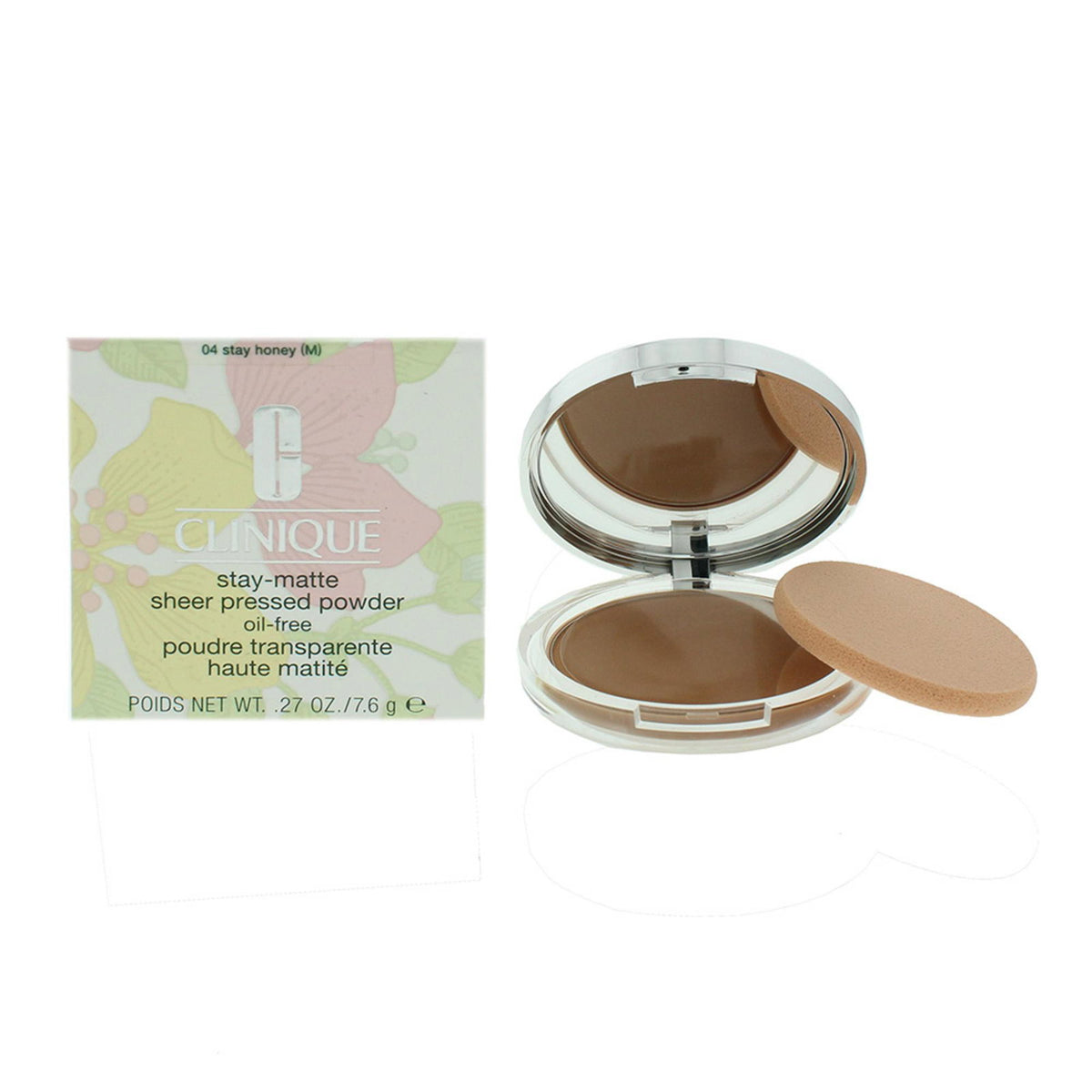 Clinique, Stay-Matte, Matte, Συμπαγής Πούδρα, 04, Stay Honey, 7.6 g