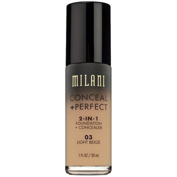 Milani, Conceal + Perfect, Υγρό Foundation & Concealer 2-In-1, 03, Light Beige, 30 ml