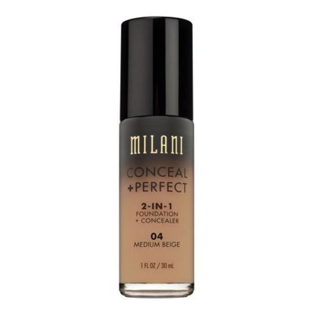 Milani, Conceal + Perfect, Υγρό Foundation & Concealer 2-In-1, 04, Medium Beige, 30 ml