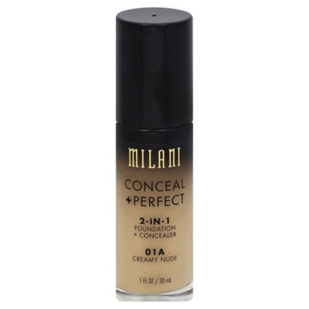 Milani, Conceal + Perfect, Matte, Υγρό Foundation & Concealer 2-In-1, 01A, Creamy Nude, 30 ml