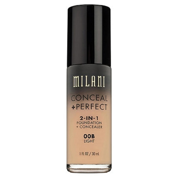 Milani, Conceal + Perfect, Natural, Υγρό Foundation & Concealer 2-In-1, 00B, Light, 30 ml