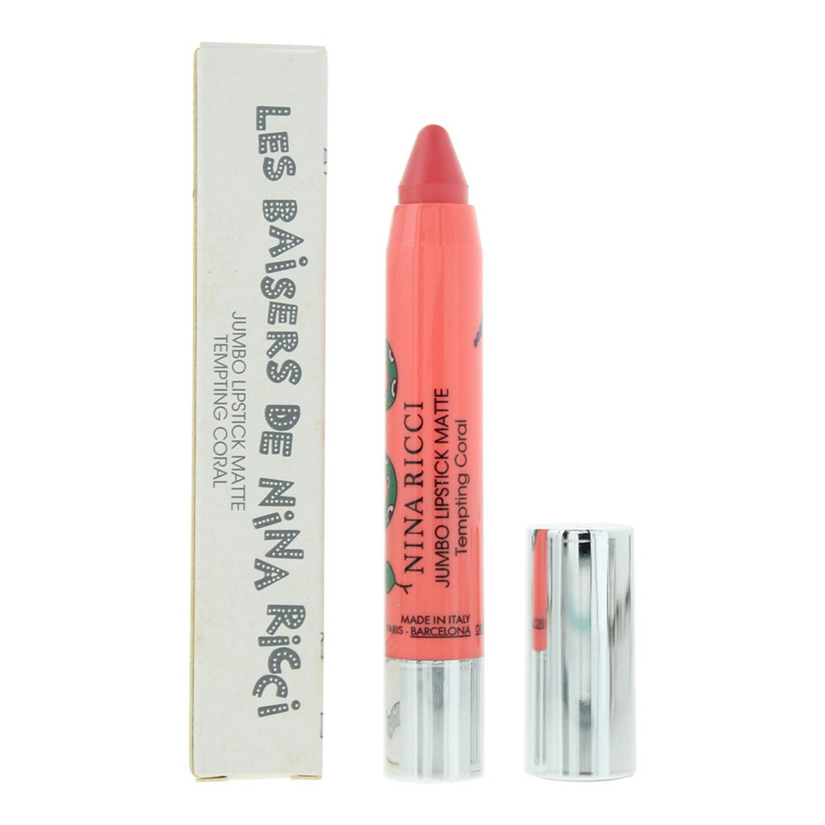 Nina Ricci, Jumbo Κραγιόν Matte, Matte, Κραγιόν, Tempting Coral, 2.5 g