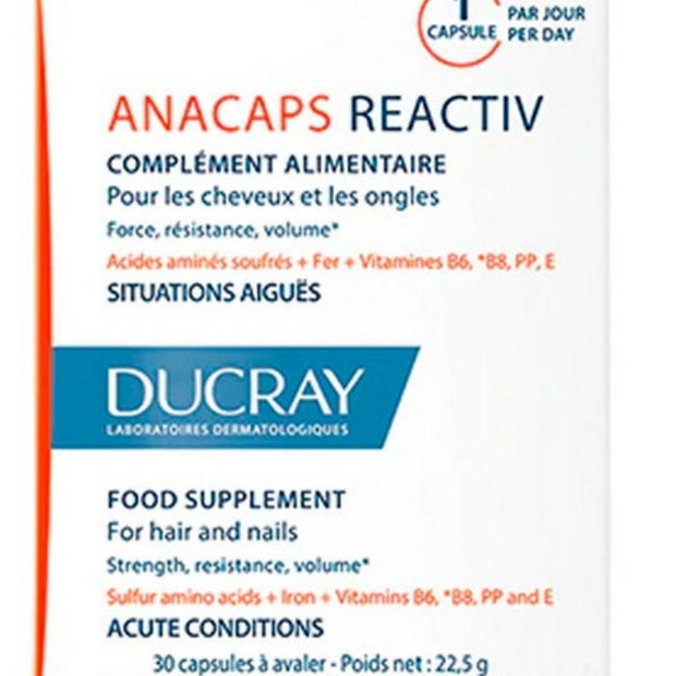 Ducray, Anacaps Reactiv, Strengthen Hair & Nails, Capsules, 30 pcs