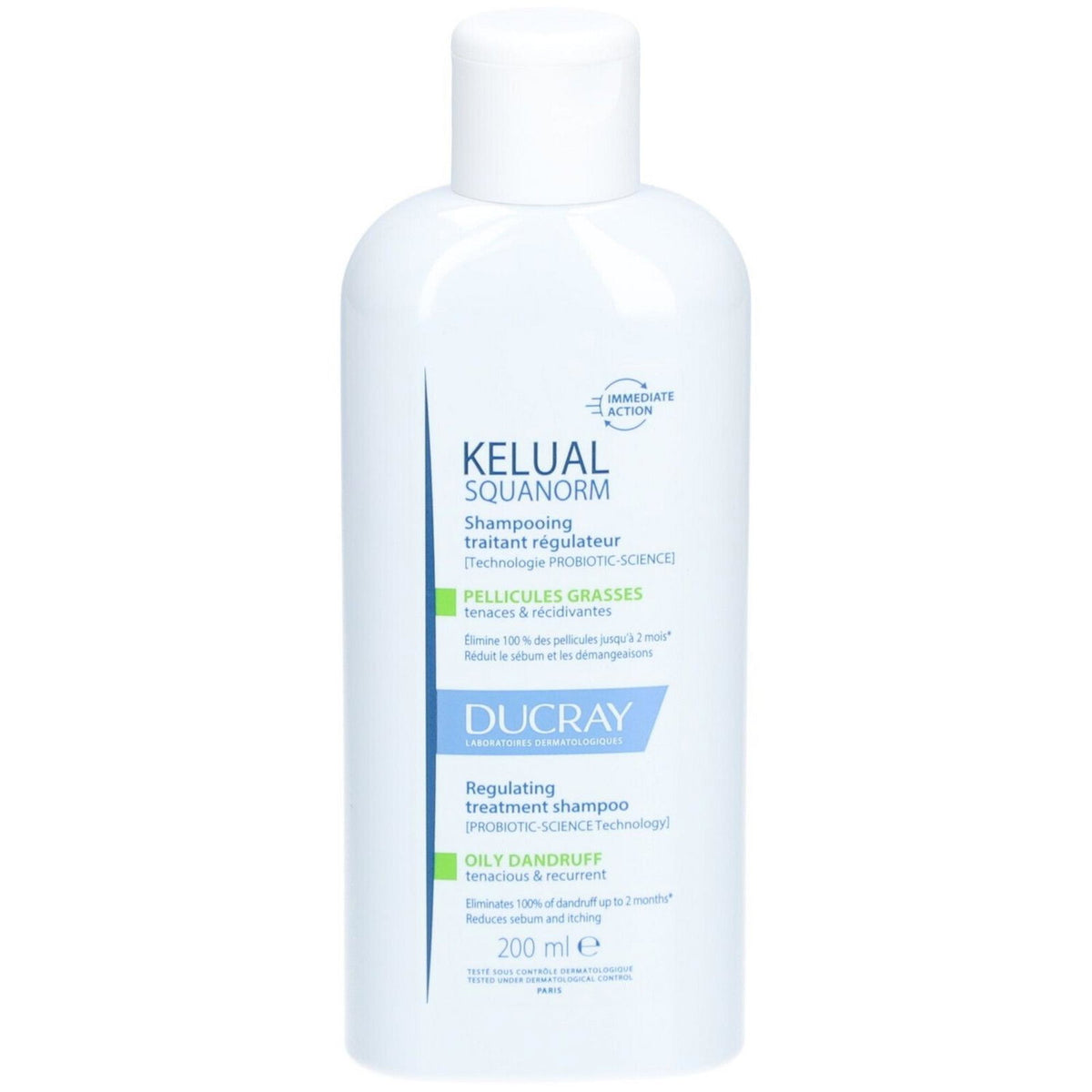 Ducray, Kelual Squanorm, Hair Treatment Σαμπουάν, Κατά της Πιτυρίδας & Sebum Control, For Scalp With Oily Dandruf, 200 ml