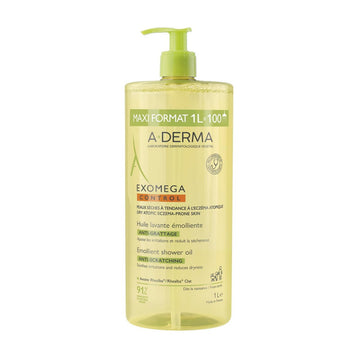A-Derma, Exomega Control, Fragrance, Emollient, Shower Oil, Για Ξηρές Επιδερμίδες, 1000 ml