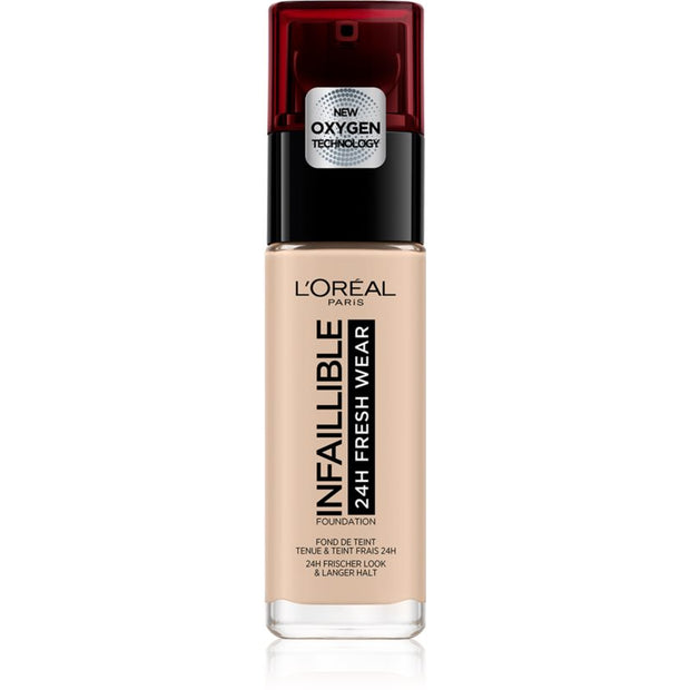 L'Oreal Paris, Infaillible 24H, Liquid Foundation, 015, Light Beige, SPF 25, 30 ml
