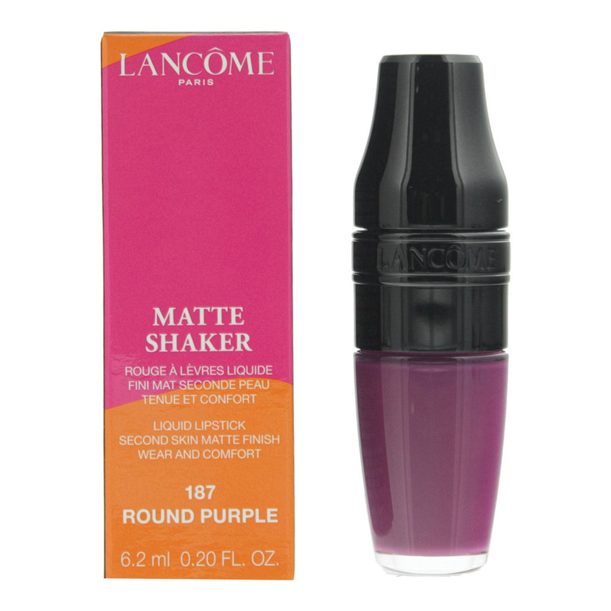 Lancome, Matte Shaker, Υγρό Κραγιόν, Υγρό Κραγιόν, 187, Round Purple, 6.2 ml