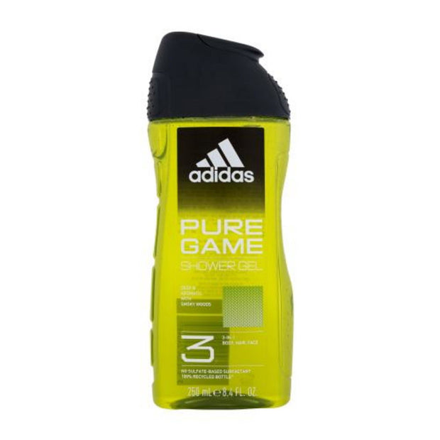 Adidas, Pure Game, Καθαρισμού, Αφρόλουτρο, Για το Σώμα, Για το Πρόσωπο & Hair, All Skin Types, 250 ml