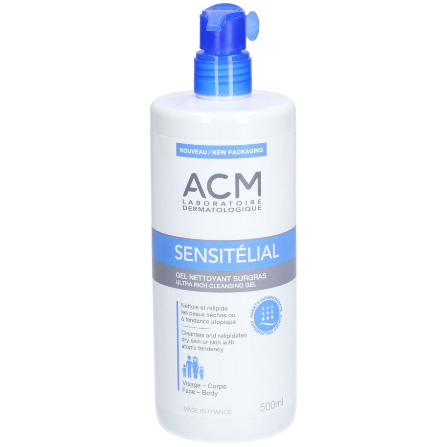 Laboratoire ACM, Sensitelial, Καθαρισμού, Αφρόλουτρο, Very Dry To Potentially Atopic Sensitive Skin, 500 ml