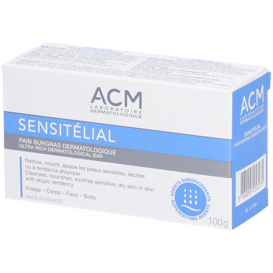 Laboratoire ACM, Sensitelial, Θρεπτικό, Καθαρισμού Bar, Για το Πρόσωπο & Body, 100 g