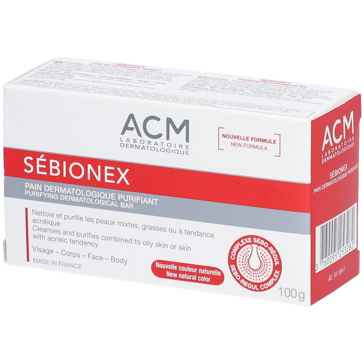 Laboratoire ACM, Sebionex, Εξυγίανσης, Cleansing Bar, Για το Πρόσωπο, 100 g