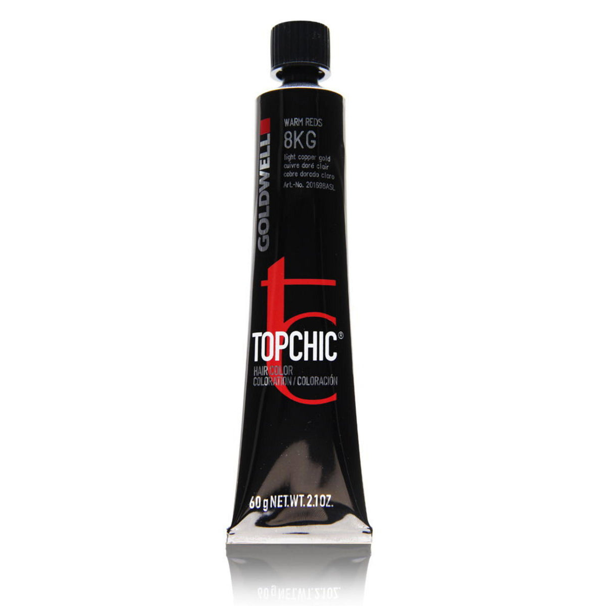 Goldwell, TopChic, Μόνιμη Βαφή Μαλλιών, 8KG Light Copper Gold, 60 ml