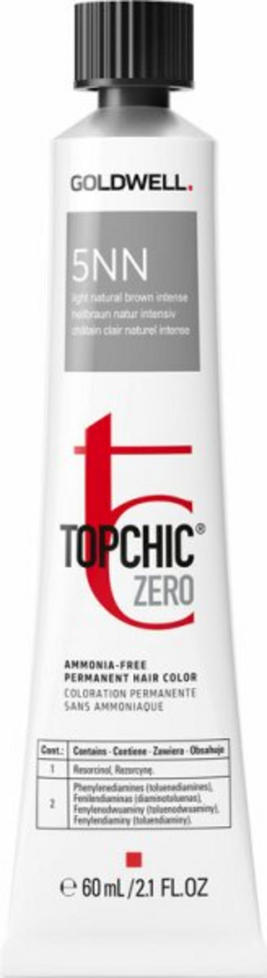 Goldwell, TopChic Zero, Μόνιμη Βαφή Μαλλιών, 5NN Light Brown Extra, 60 ml