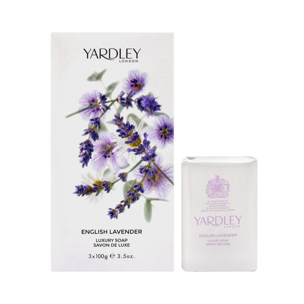 Σετ Trio, Yardley, English Lavender, Soap Bar, Για το Πρόσωπο & Body, 3 pcs, 100 g