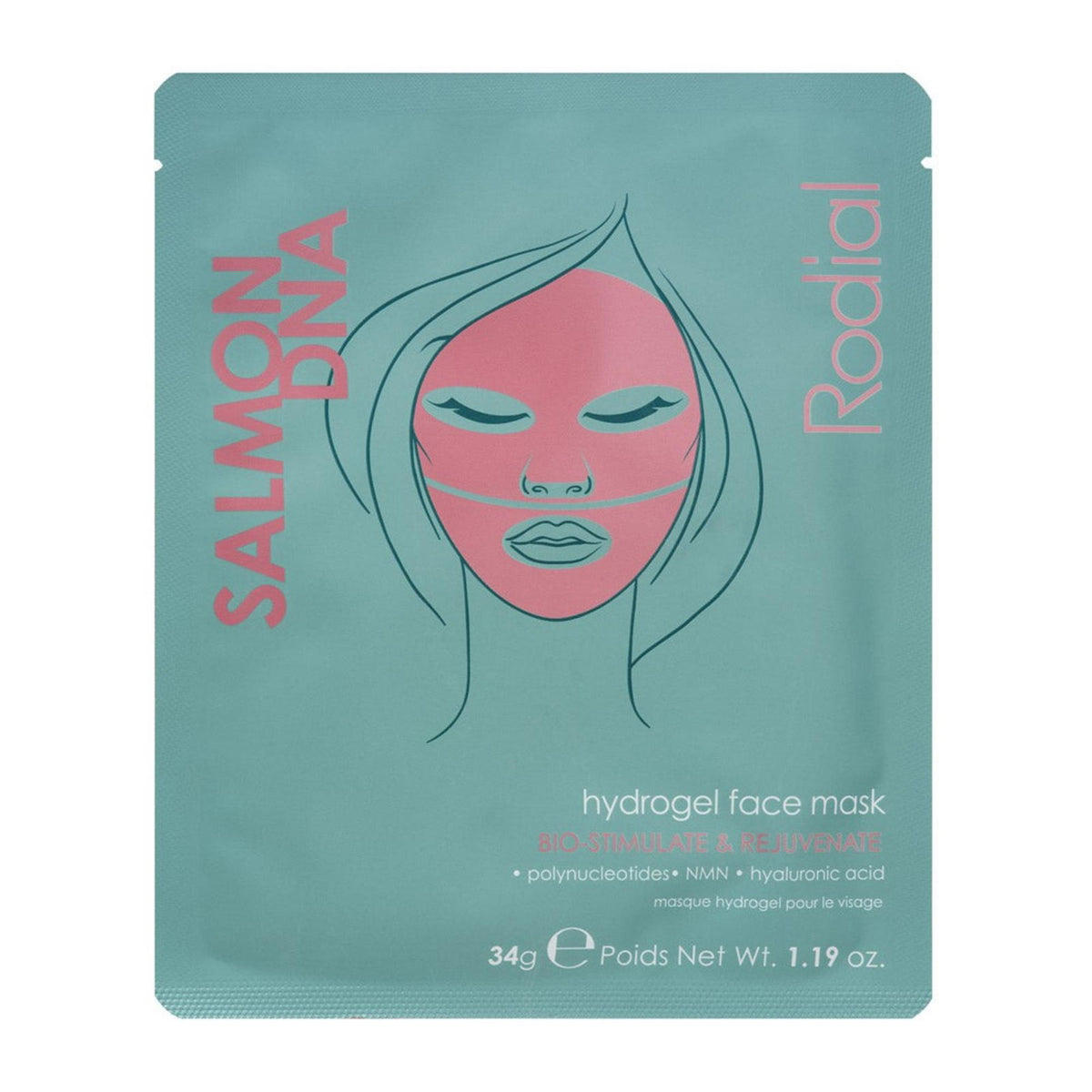 Rodial, Salmon DNA Hydrogel Μάσκα Προσώπου, Ενυδατικό, Gel Mask, Για το Πρόσωπο, 34 g