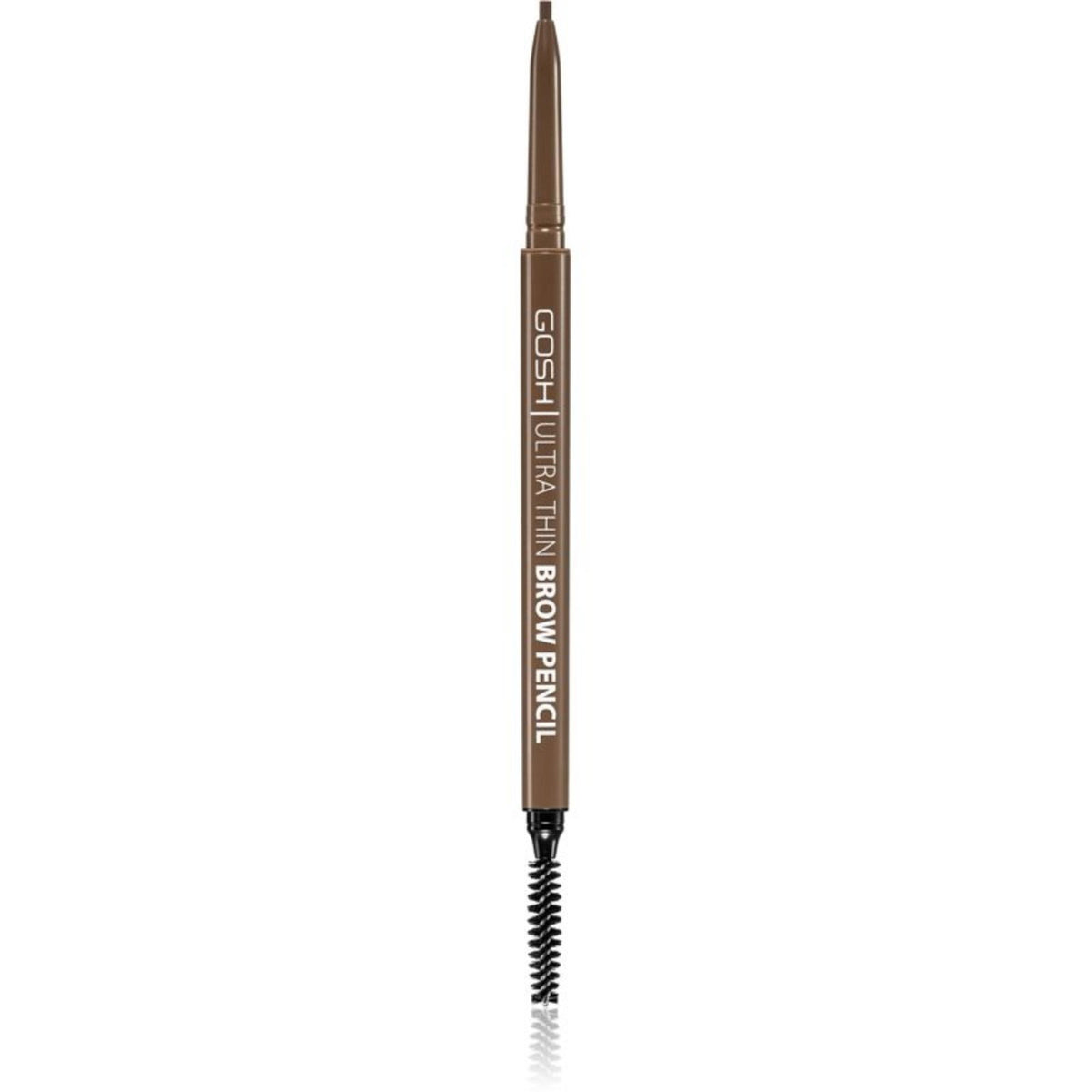 Gosh, Ultra Thin, Eyebrow Cream Pencil & Brush 2-In-1, 002, Grey Brown, 0.09 g