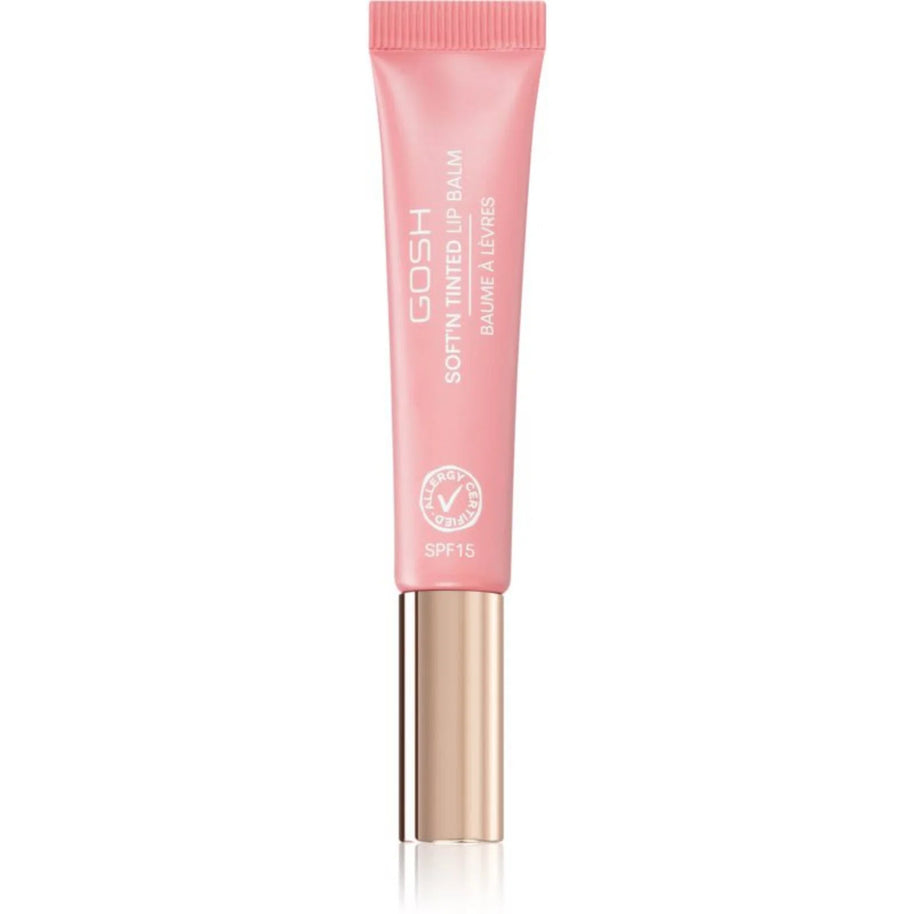 Gosh, Soft'n Clear, Vegan, Moisturized, Βάλσαμο Χειλιών, 001, Nude, SPF 15, 8 ml