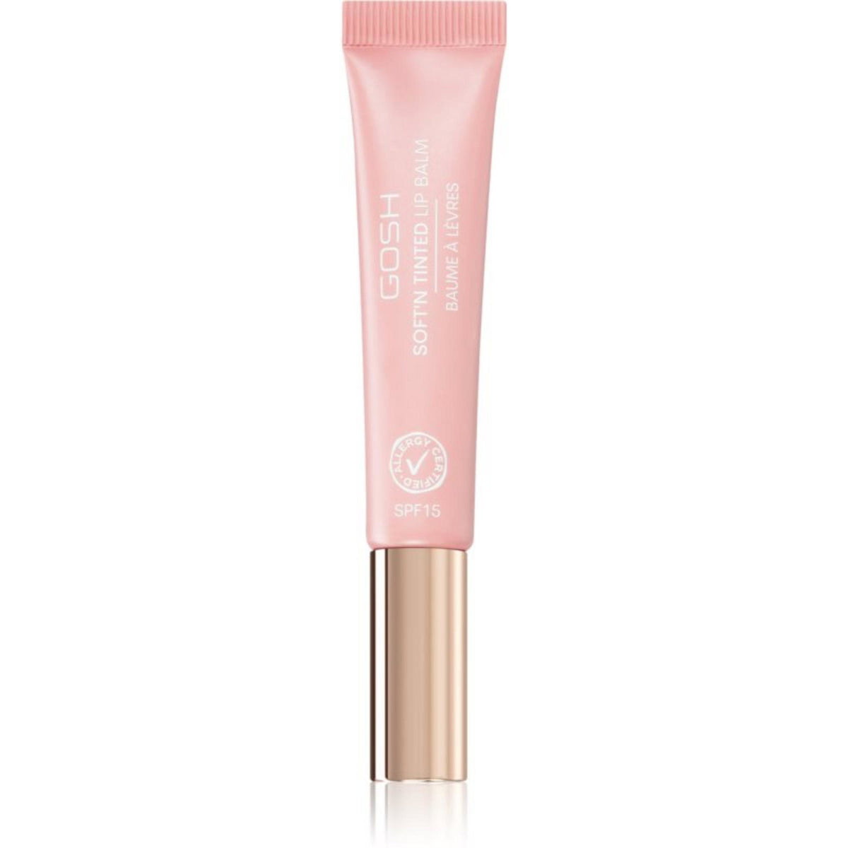 Gosh, Soft'n Tinted, Vegan, Ενυδατικό, Βάλσαμο Χειλιών, 003, Rose, SPF 15, 8 ml
