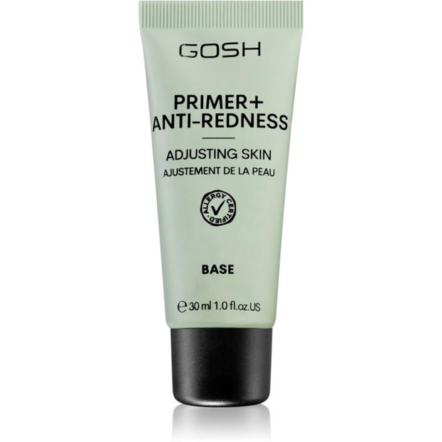 Gosh, Primer+, Perfume Free, Neutralizes redness, Liquid Primer, 008, Κατά των Κοκκινίλων, 30 ml