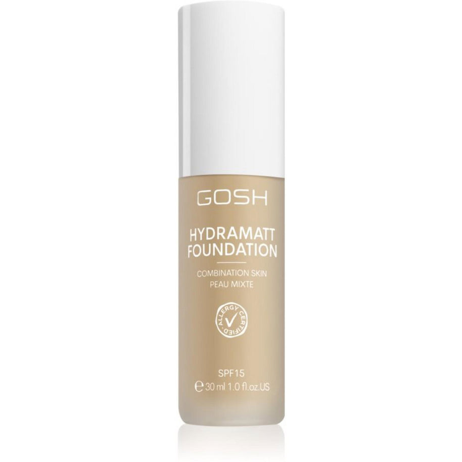 Gosh, Hydramatt, Matte, Υγρό Foundation, 004N, Light Neutral, SPF 15, 30 ml