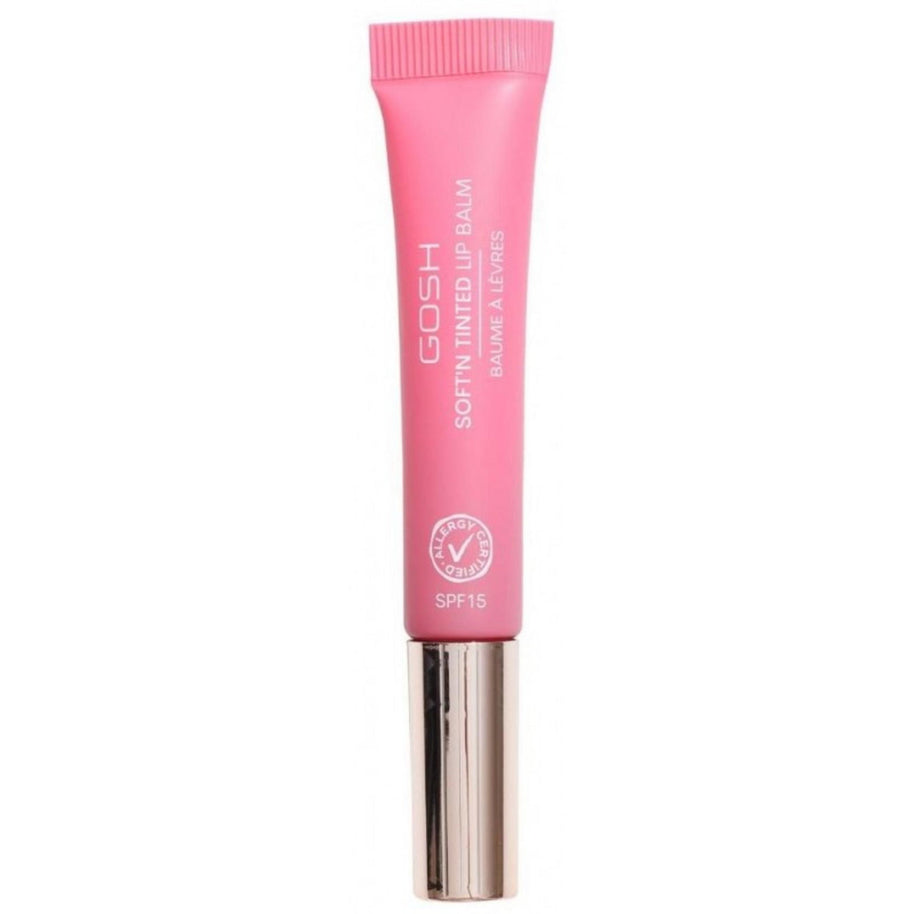 Gosh, Soft'n Clear, Vegan, High-shine, Βάλσαμο Χειλιών, 005, Pink Rose, SPF 15, 8 ml