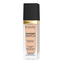 Eveline Cosmetics, Wonder Match Skin Absolute Perfection, Oil Free, Υγρό Foundation, 16, Light Beige, 30 ml