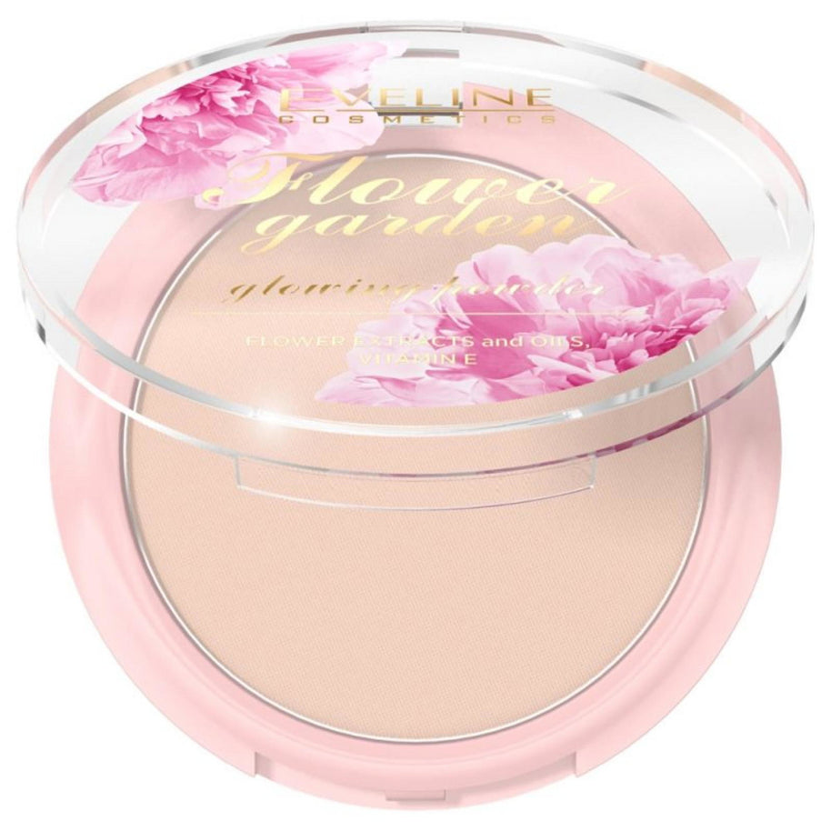 Eveline Cosmetics, Flower Garden, Λαμπερό, Συμπαγής Πούδρα, 8 g