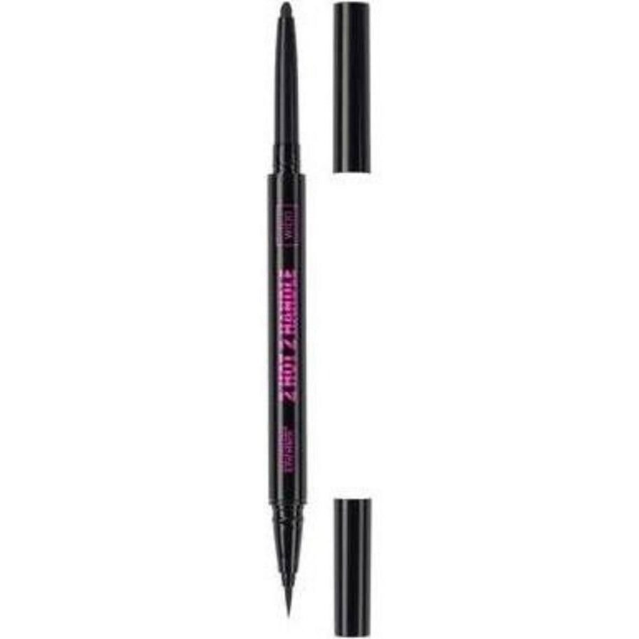 Wibo, Too Hot, Double-Ended, Liquid Eyeliner & Cream Σκιά Ματιών Pencil 2-In-1, Intense Black