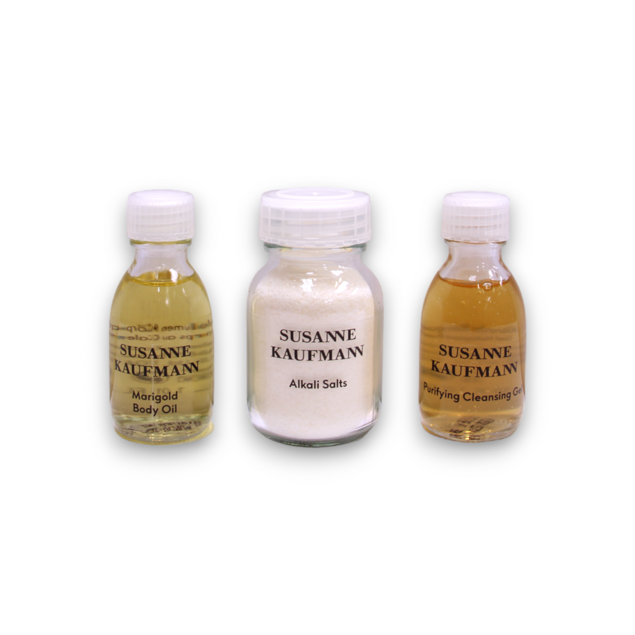 Susanne's Home Spa Collection Σετ Susanne Kaufmann: Face Cleansers, Χωρίς Parabens, Καθαριστικό, Gel Καθαρισμού, Για το Πρόσωπο, 30 ml + Body Lotions & Creams, Sulfates-Free, Θρεπτικό, Body Butter, Day, 15 ml + Face Masks & Exfoliators, Enzyme, Απολέ