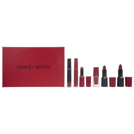 Set Giorgio Armani: Rouge d'Armani, Matte, Cream Κραγιόν, 400, Four Hundred, 4 g + Lip Maestro, Lip Stain, Υγρό Κραγιόν, 400, 6.5 ml + Lip Magnet, Υγρό Κραγιόν, 400, 3.9 ml + Ecstasy Lacquer, Shining, Lip Gloss, 400, 3 ml + Rouge d'Armani, Cream L
