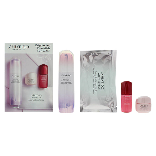 Σετ Shiseido: Λαμπερό Essentials, Pigment-Correcting, Ορός, Για το Πρόσωπο, 50 ml + Λαμπερό Essentials, Ενυδατικό, Ορός, Για το Πρόσωπο, 10 ml *Miniature + Λαμπερό Essentials, Ενυδατικό, Gel Cream, Για Πρόσωπο & Λαιμό, 15 ml + Λαμπερό Essentials, H