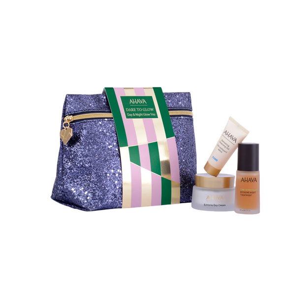 Ημέρας & Νύχτας Glow Trio Σετ Ahava: Extreme, Κρέμα Ημέρας Για το Πρόσωπο, 50 ml + Time To Revitalize Extreme, Αντιγήρανσης, Night, Local Treatment Ορός, Για το Πρόσωπο, 30 ml + Refresing, Καθαρισμού, Gel Καθαρισμού, Για το Πρόσωπο, 15 ml +