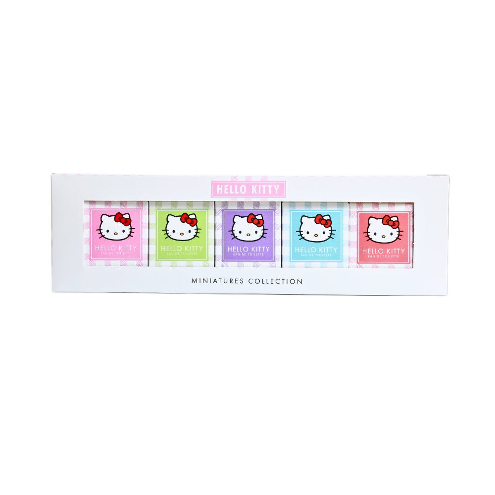 Σετ Hello Kitty: Iconic Vichy Bleu, Eau De Toilette, Κοριτσίστικο, 5 ml *Miniature + Iconic Vichy Vert, Eau De Parfum, Κοριτσίστικο, 5 ml *Miniature + Iconic Vichy Rouge, Eau De Toilette, Κοριτσίστικο, 5 ml *Miniature + Iconic Vichy Rose