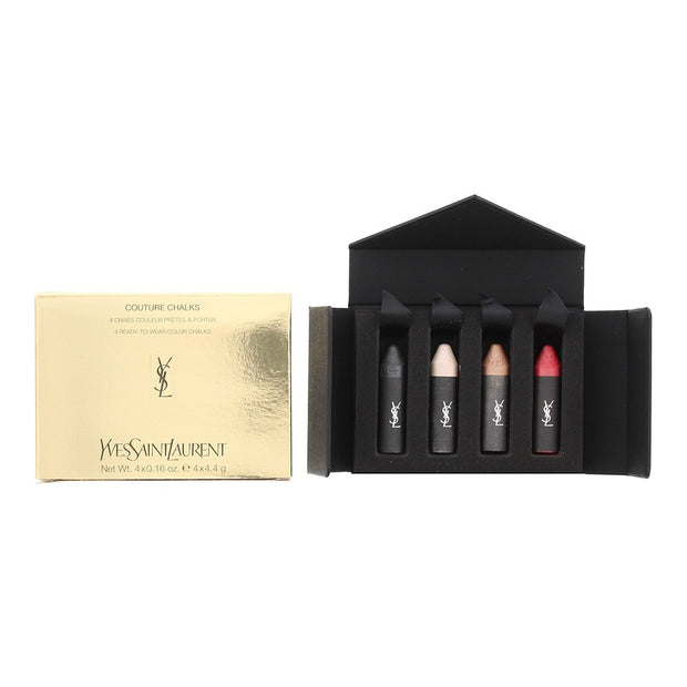 Σετ Yves Saint Laurent: Couture Chalks, Μολύβι Χειλιών & Cheek Blush 2-In-1, Le Rouge, 4.4 g + Couture Chalks, Μολύβι Χειλιών & Cheek Blush 2-In-1, Le Noir, 4.4 g + Couture Chalks, Μολύβι Χειλιών & Cheek Blush 2-In-1, Le Nude, 4.4 g + Couture Chalks