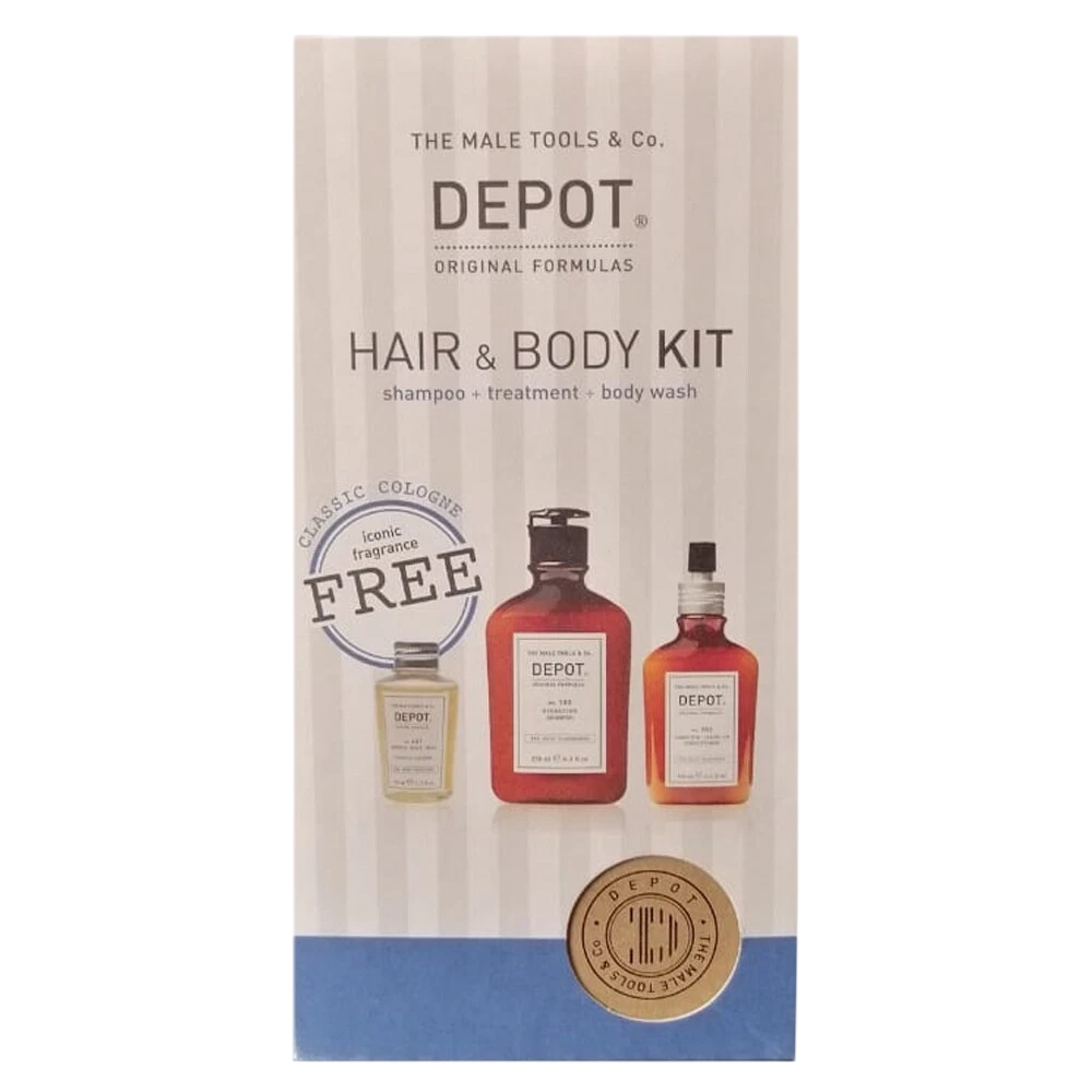 Σετ Depot: 100 Hair Καθαρισμού No. 103, Pro-Vitamin B5, Σαμπουάν, For Hydration, 250 ml + 200 Hair Treatments No. 202, Botanical Complex, Hair Leave-In Κρέμα Μαλλιών, For Hydration, 100 ml + 600 Body Solutions No. 601, Botanical Complex, Καθαρισμού, Cl