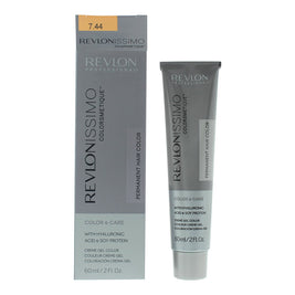 Revlon, Revlonissimo Colorsmetique, Μόνιμη Βαφή Μαλλιών, 7.44 Medium Intensive Copper Blonde, 60 ml