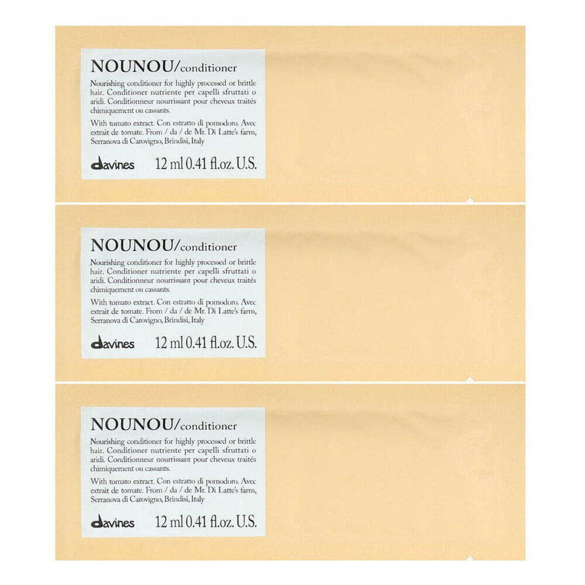 Davines, Nounou, Κρέμα Μαλλιών, Θρεπτικό, 12 pcs, 12 ml