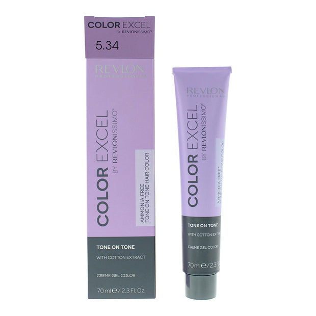 Revlon, Color Excel, Demi-Μόνιμη Βαφή Μαλλιών, 5.34 Light Golden Copper Brown, 70 ml