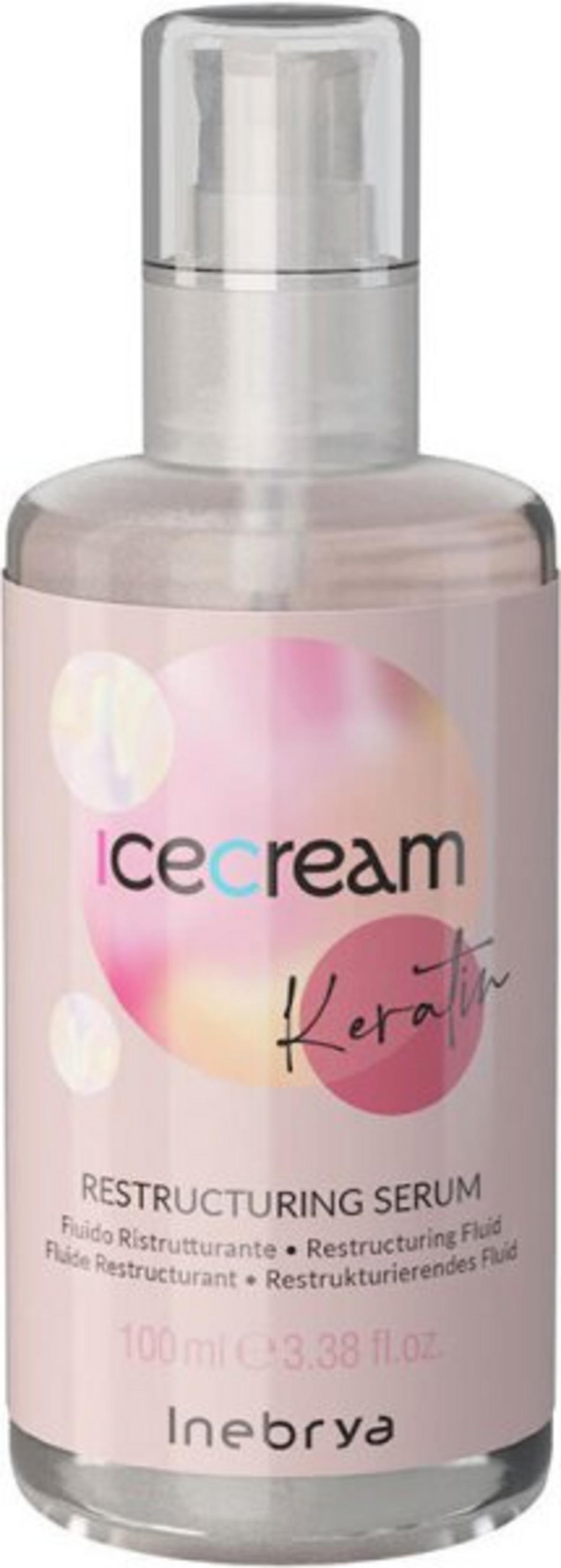 Inebrya, Ice Cream Keratin, Hair Ορός, Restructuring, 100 ml