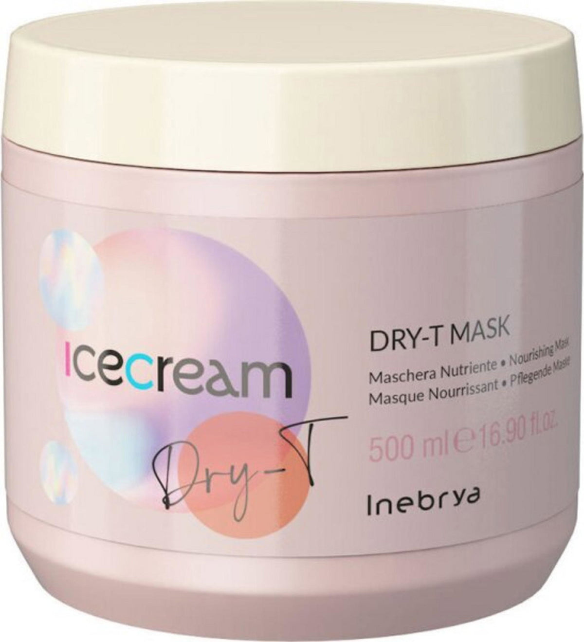 Inebrya, Ice Cream Dry-T, Θεραπεία Μαλλιών Μάσκα Σε Μορφή Κρέμας, Ενυδατικό, 500 ml