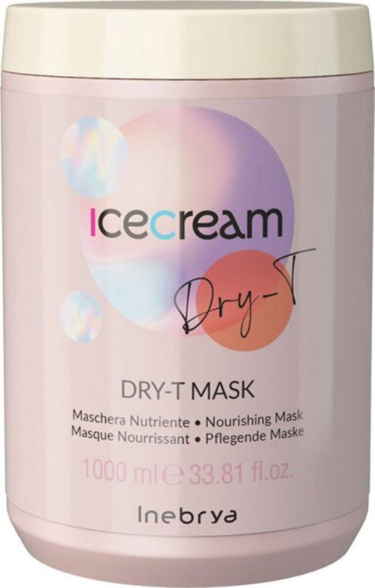 Inebrya, Ice Cream Dry-T, Hair Treatment Cream Mask, Ενυδατική, 1000 ml