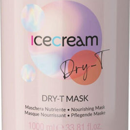 Inebrya, Ice Cream Dry-T, Θεραπεία Μαλλιών Μάσκα Σε Μορφή Κρέμας, Ενυδατικό, 1000 ml
