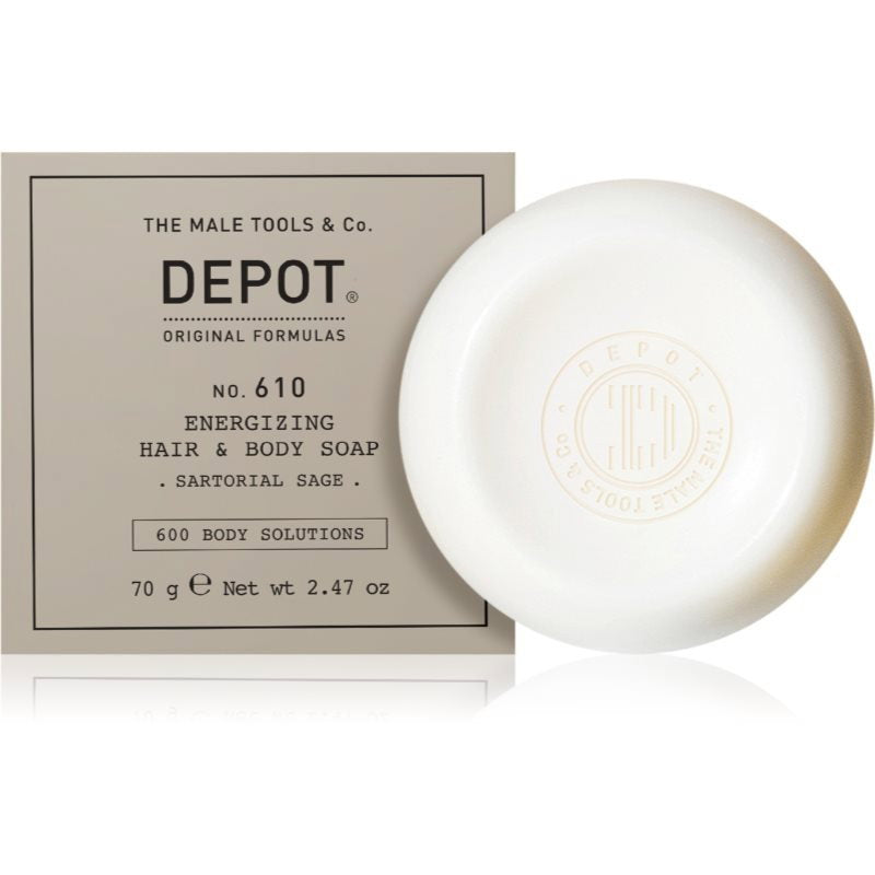Depot, 600 Body Solutions No. 610, Ενυδατικό, Massage Soap Bar, Skin and Hair, 70 g