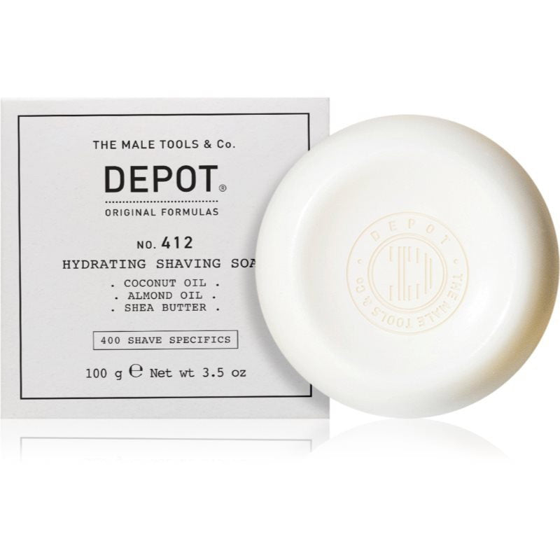 Depot, 400 Shave Specifics No. 412, Ενυδατικό, Shaving Soap, 100 g