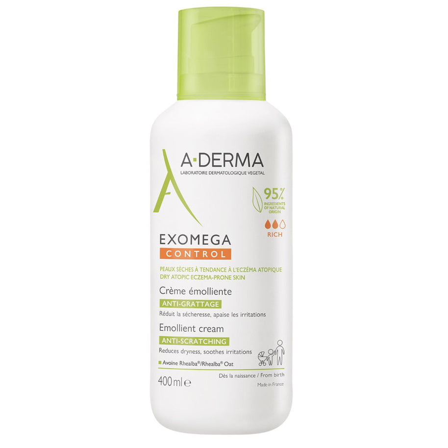 A-Derma, Exomega Control, Emollient, Κρέμα Προσώπου & Body, 400 ml