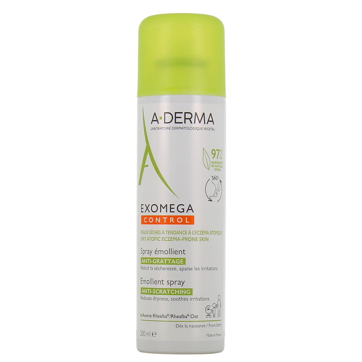 A-Derma, Exomega Control, Emollient, Spray, Για το Πρόσωπο & Body, 200 ml