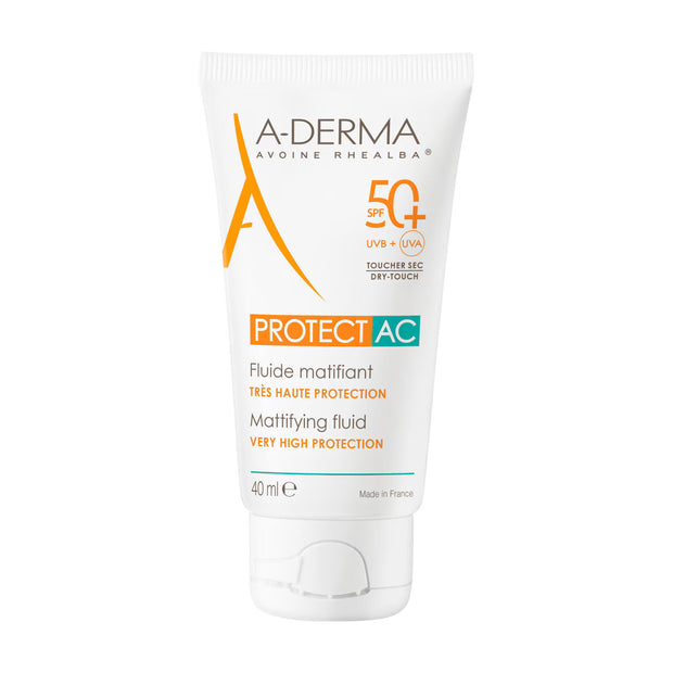 A-Derma, Protect AC, Matifying, Fluid, Για το Πρόσωπο, SPF50+, 40 ml