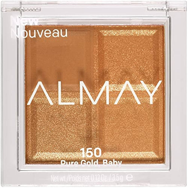Almay, Shadow Quad, Παλέτα Σκιών, 150, Pure Gold, 4 Shades, 3.5 g