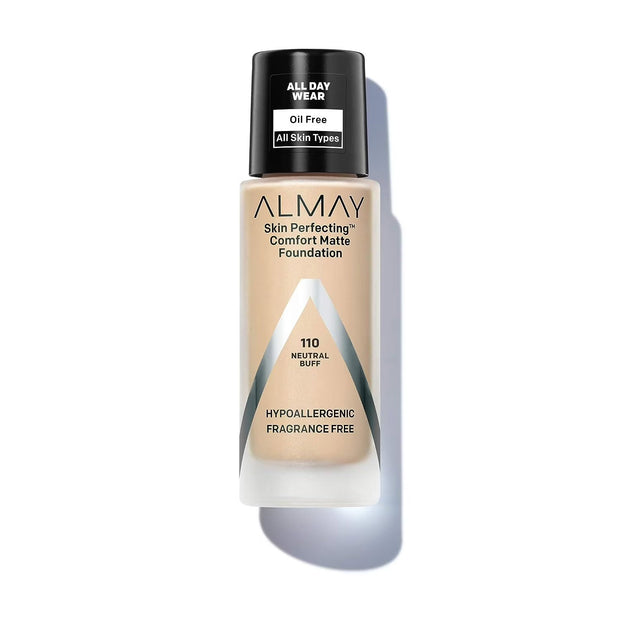 Almay, Skin Perfecting Comfort, Matte, Υγρό Foundation, 110, Neutral Buff, SPF 15, 30 ml
